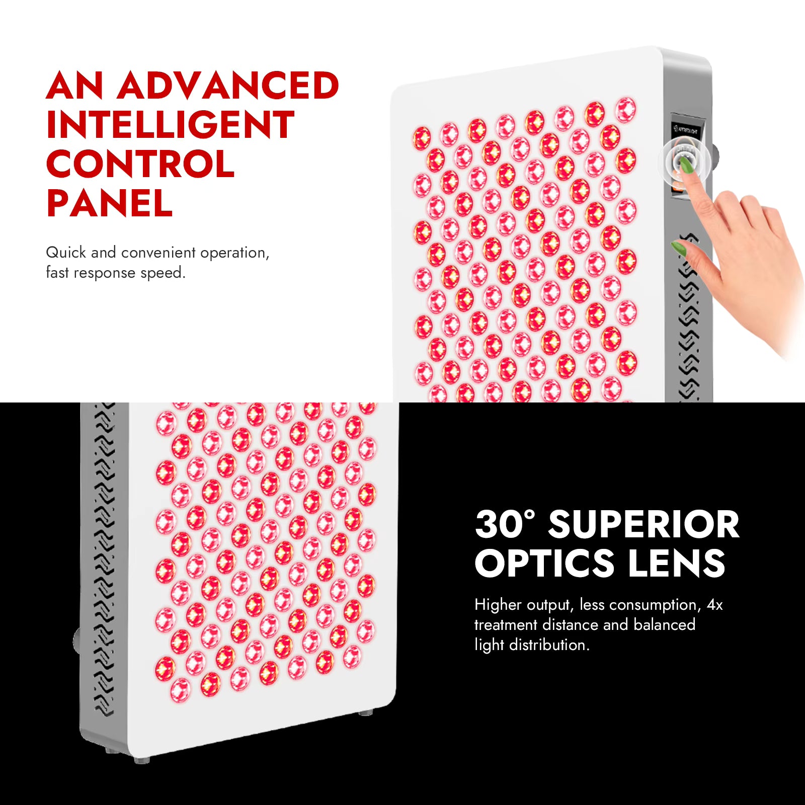 1500W Red Light Therapy Panel with Rolling Wheels Stand  - 6 X Wavelengths - Commercial