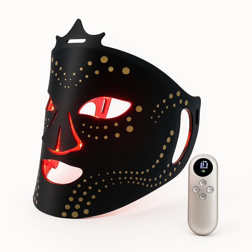 Red Light Therapy Silicon Mask, Infrared 850nm, Blue 480nm, Rechargeable , 4 x Wavelneghs