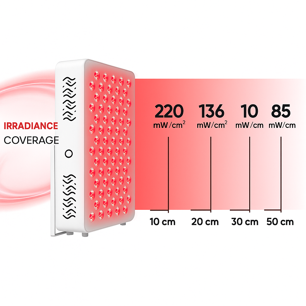 Premium Red Light Therapy Panel – 70 LED, 350W with Digital Display