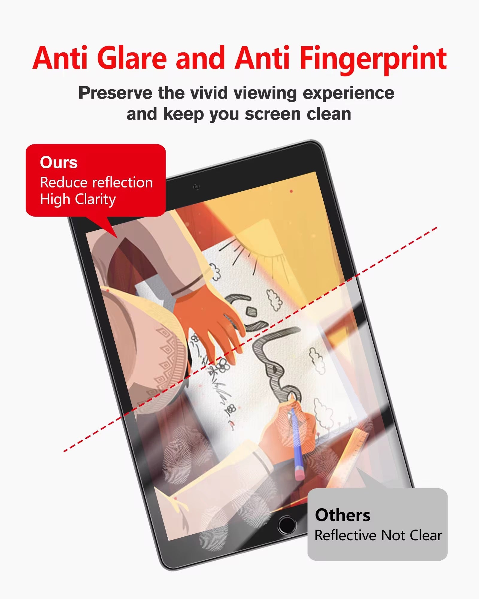 Paper-like Glass Screen Protector for iPads & Tablets