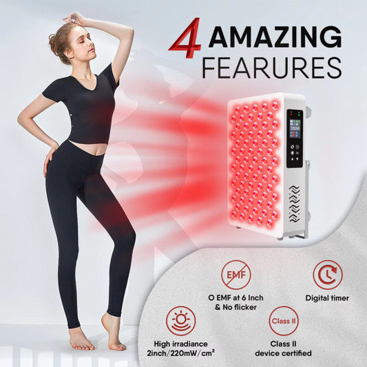 Premium Red Light Therapy Panel – 70 LED, 350W with Digital Display