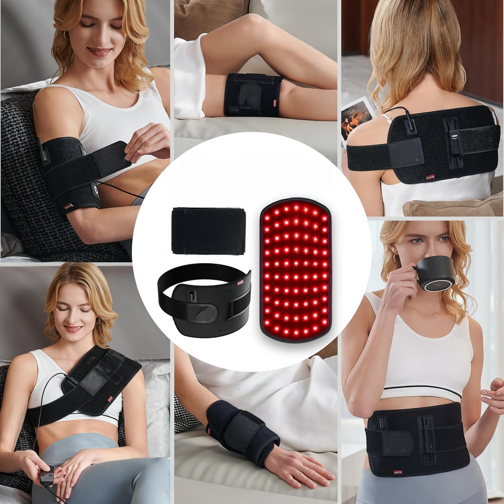 Red Light Therapy Mat -Wearable & Portable Wellness Pad w/ Remote Control
