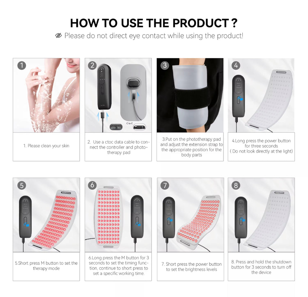 Red Light Therapy Mat Pro with Battery Controller Dual Wavelengths