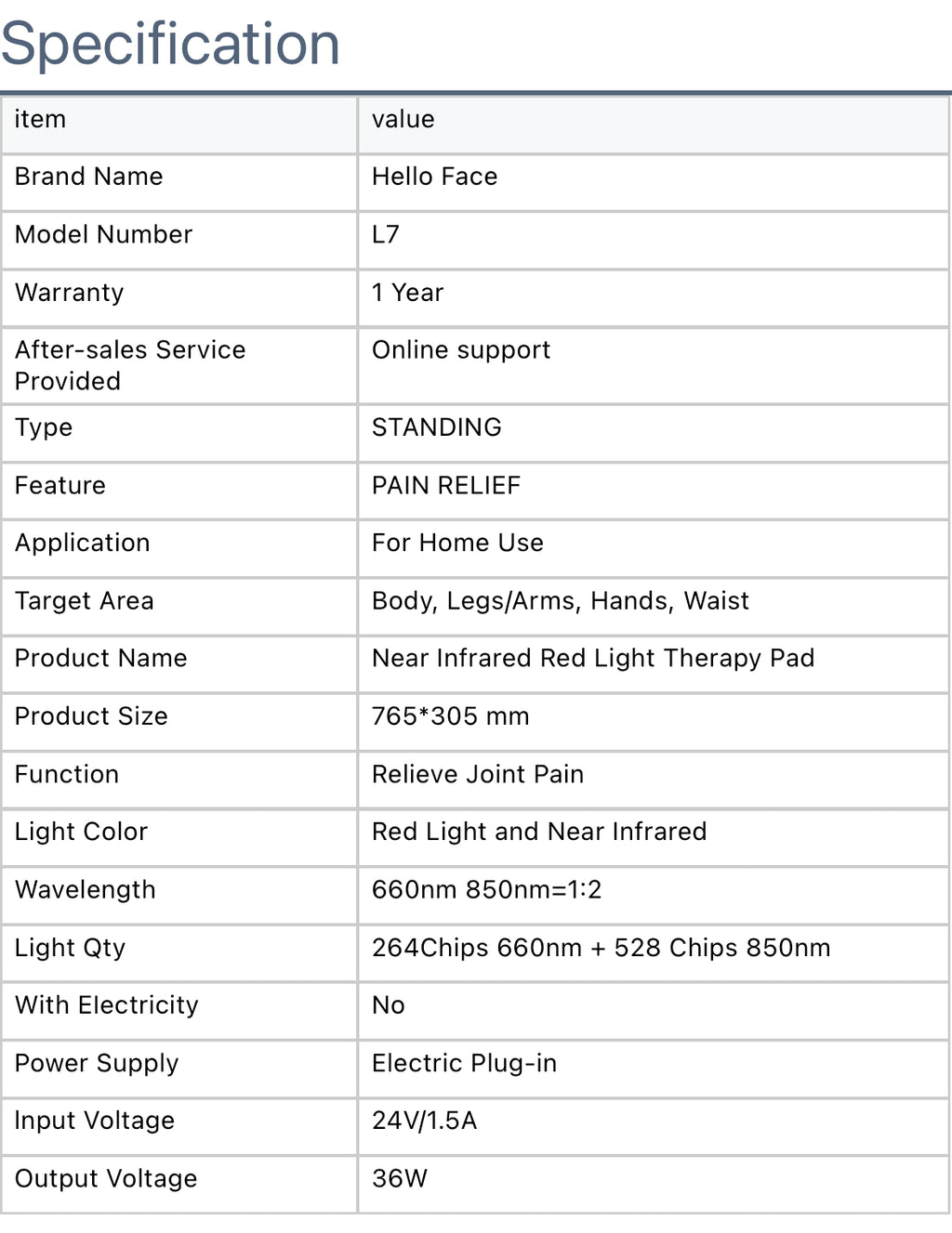 Large Red Light Therapy Mat Pro Dual Wavelengths 76.2 x 30.5 cm - Flexible panel