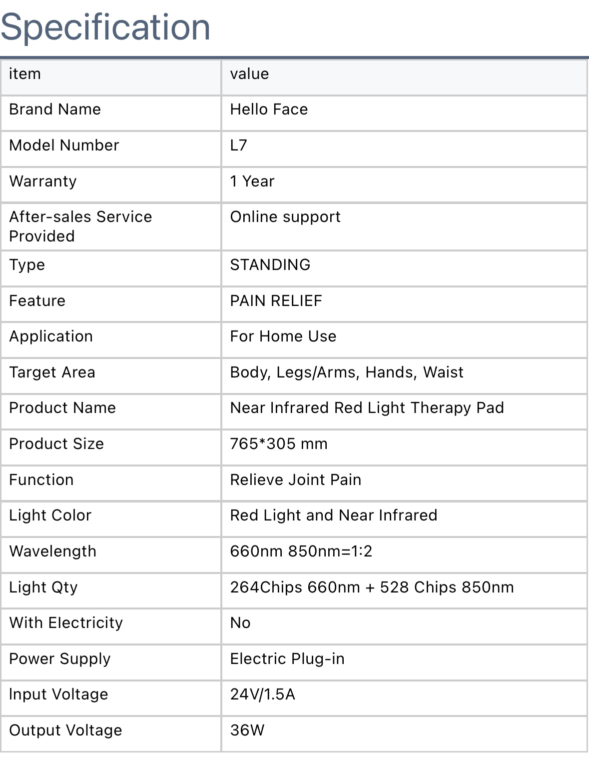 Large Red Light Therapy Mat Pro Dual Wavelengths 76.2 x 30.5 cm - Flexible panel