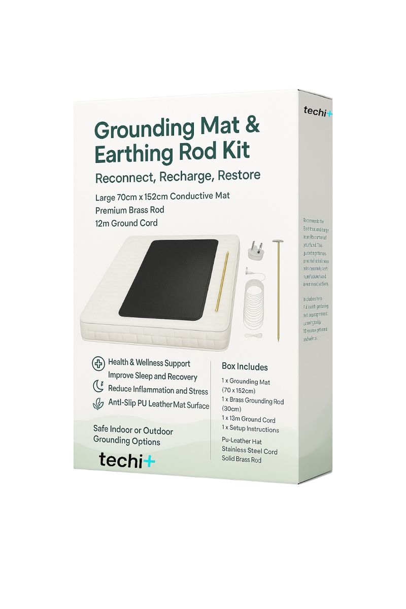 Grounding Bed Mat Cover & Earthing Rod Kit - SA adapter - Breathable - Sleeping