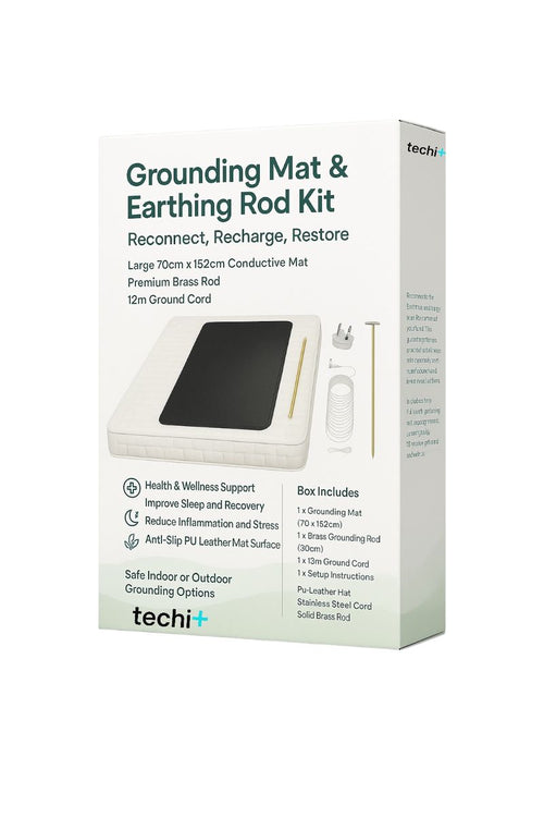 Grounding Bed Mat Cover & Earthing Rod Kit - SA adapter - Breathable - Sleeping