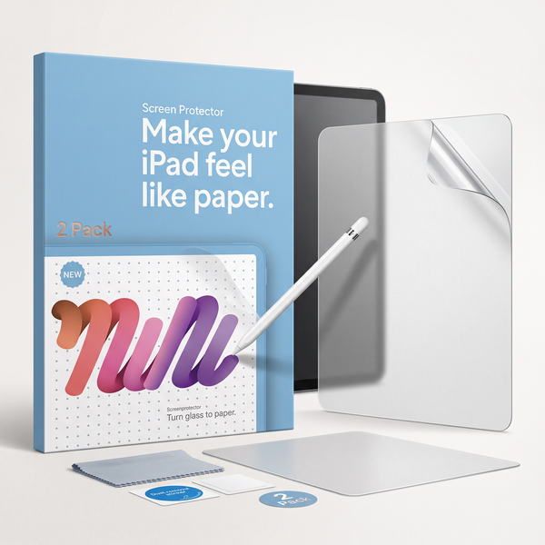 Paper-like Screen PET Film/Protector for iPads & Tablets / 2pc pack