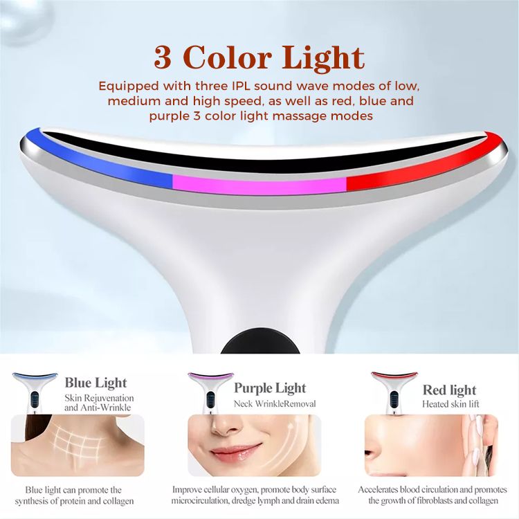 Face & Neck Sculpting Wand | 3 x LED Therapy, EMS, USB-C, Rubberised Design