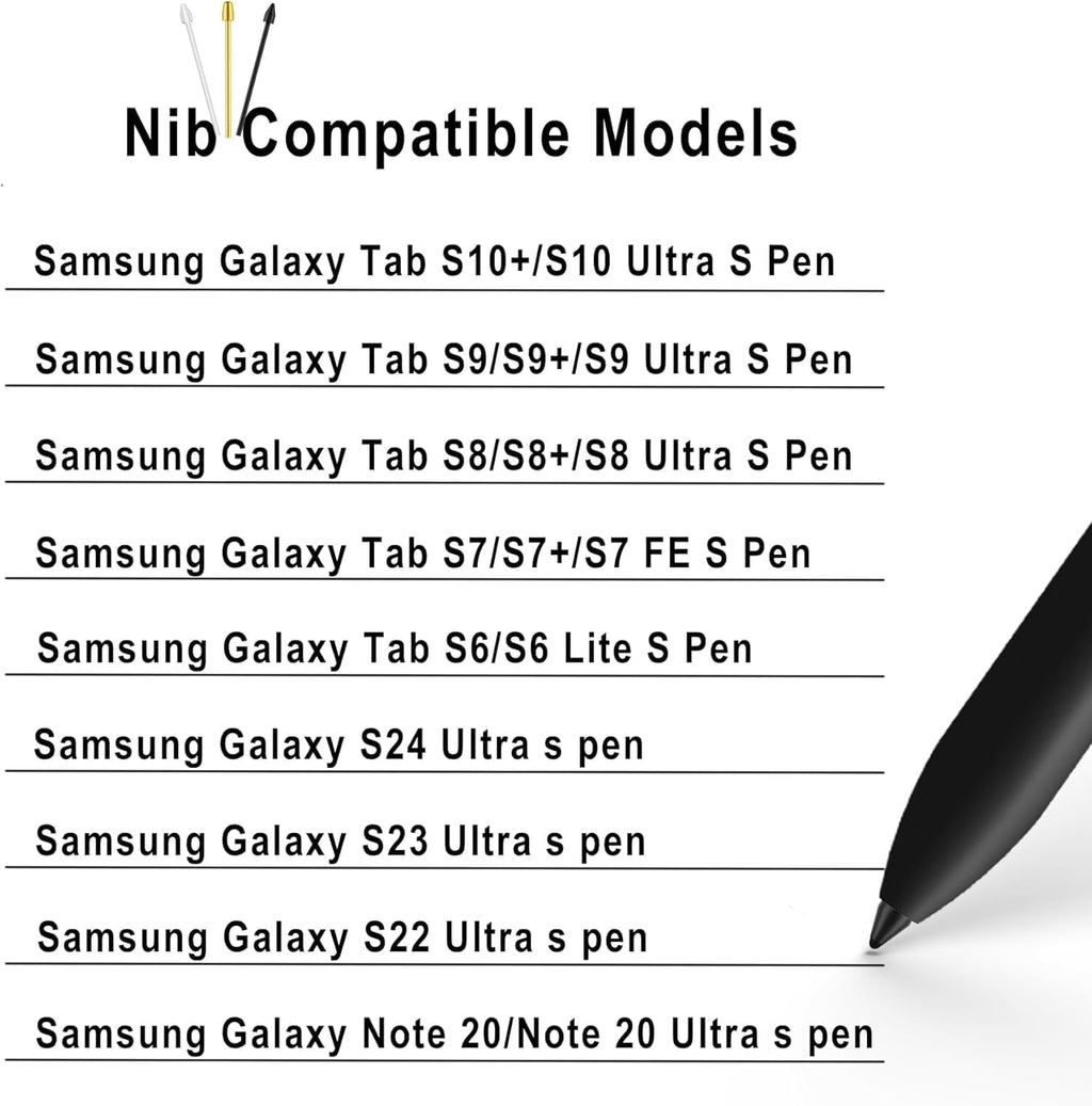 Metal & Plastic S Pen Nibs Set for Samsung Galaxy Tabs (6-Pack)