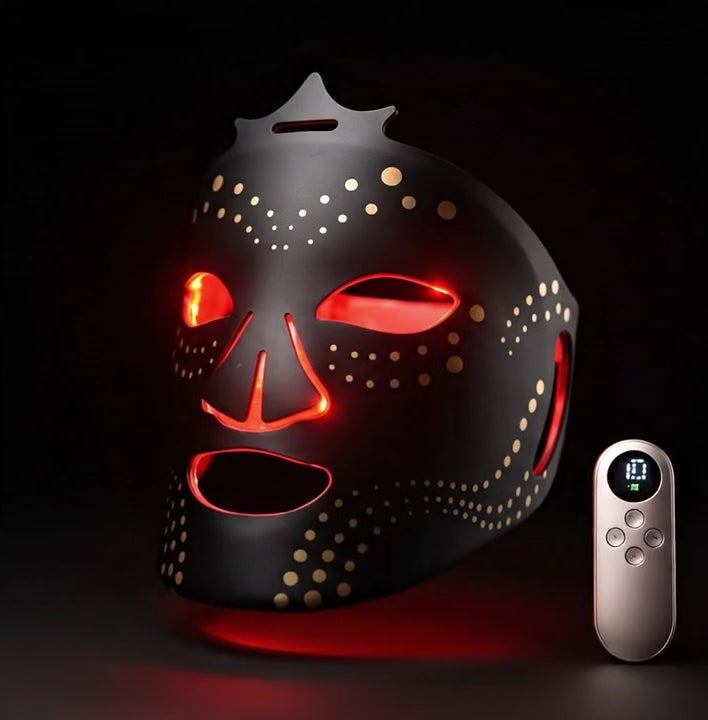 Red Light Therapy Silicon Mask, Infrared 850nm, Blue 480nm, Rechargeable , 4 x Wavelneghs